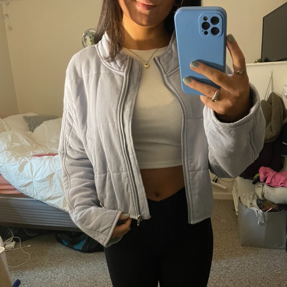 Medium Light Blue Cropped Jacket